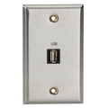 A/V Stainless Wallplate, Single-Gang